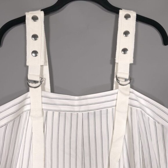 NWT Anthropologie Maeve Waders Wide-Leg Jumpsuit Size 8 Striped White - Picture 9 of 12